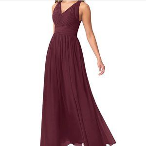 Azazie Glenna Cabernet Bridesmaid dress size A14